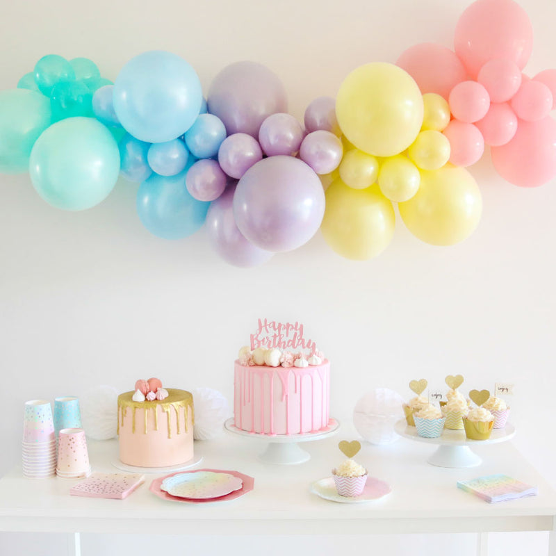 Balloon Garland Kit - PASTELS - with FREE Partyware
