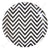 Chevron Black Large Plate - Pack of 12