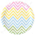 Chevron Pastel Large Plate - Pack of 12