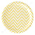 Chevron Yellow Large Plate - Pack of 12