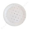 Silver Dots Dessert Plate -Pack of 10