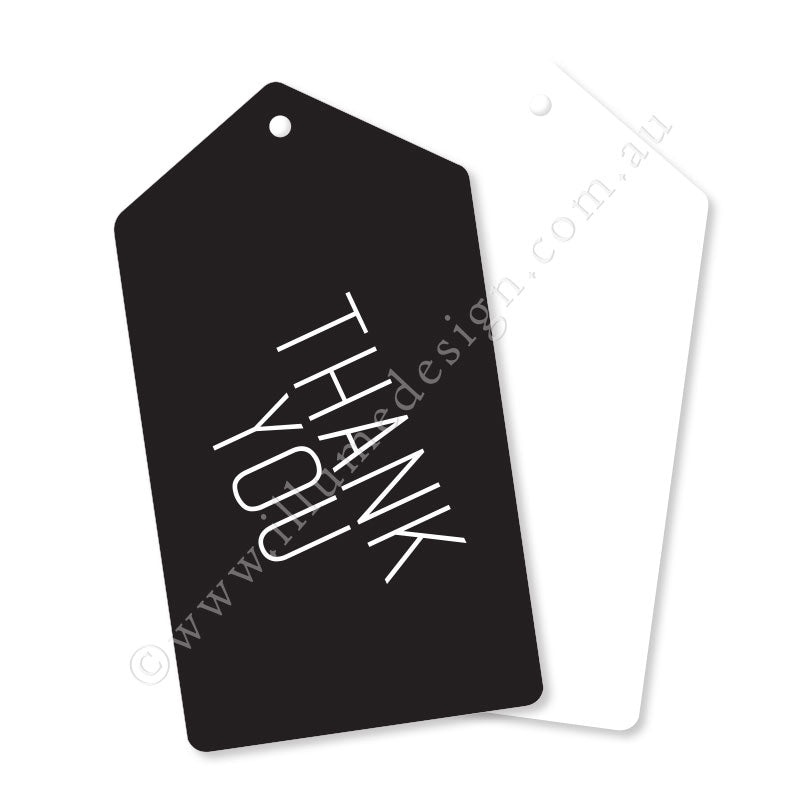 Black Thank You Tags- Pack of 10