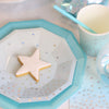 Blue Iridescent Dessert Plate -Pack of 10 -7” (18.5cm) diameter