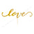 Cake Topper - Love - Gold 1 Pce