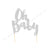 Oh Baby Silver Glitter Cake Topper - 1 Pce