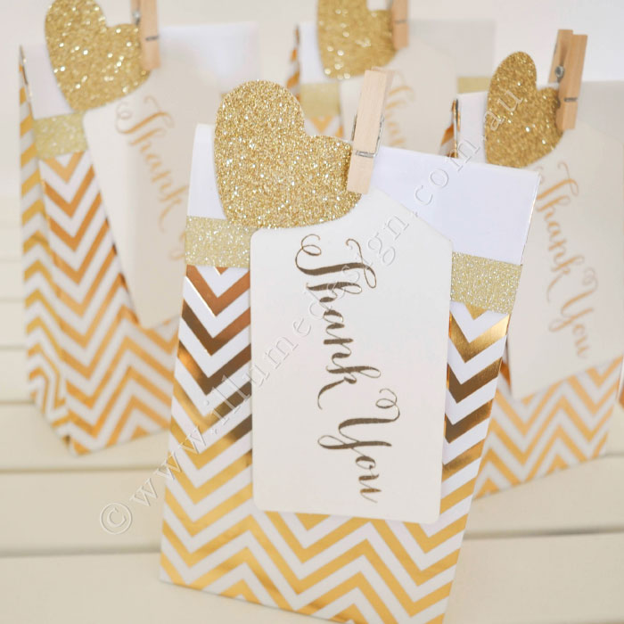 Gold Thank You Tags- Pack of 10
