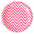 Chevron Hot Pink Large Plate - Pack of 12