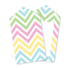 Chevron Pastel Tags- Pack of 12
