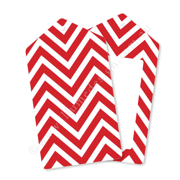 Chevron Red Tag - Pack of 12