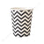 Chevron Black Cup - Pack of 12