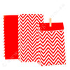Chevron Red - Treat Bag - Pack of 12