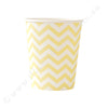 Chevron Yellow Cup - Pack of 12