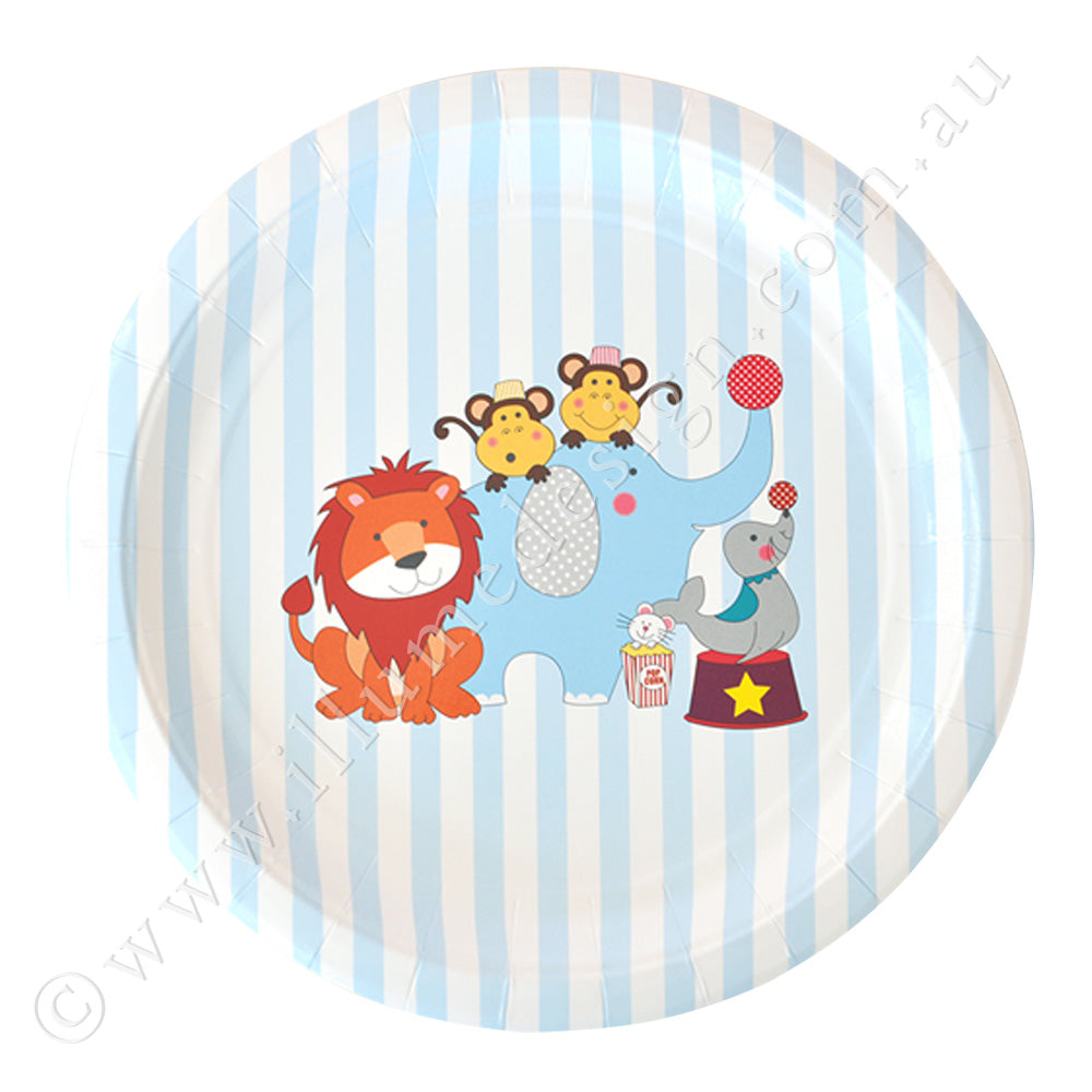 Circus Animals Large Plate - Pack of 12