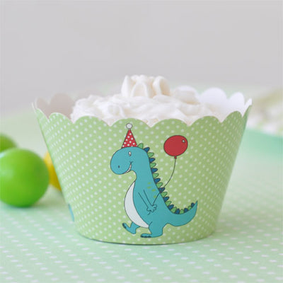 Dinosaur Cupcake Wrapper - Pack of 12