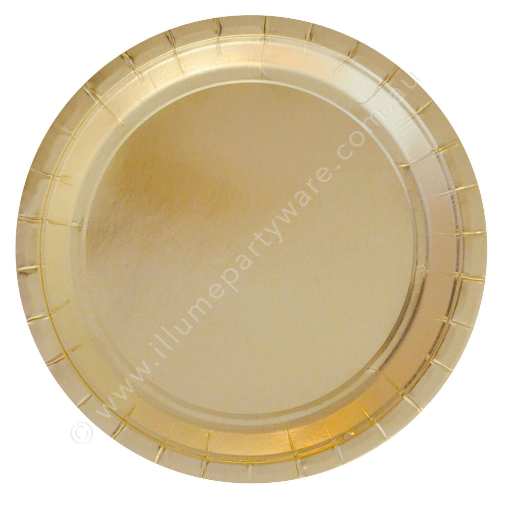 Gold Foil Large Plate - Pack of 10