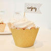 Enjoy Gold Cupcake Topper - 12 Pce