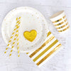 Gold Dot Large Plate - Pack of 10
