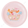 Noahs Ark Pink Large Plate - Pack of 12