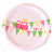 Owl Pink Large Plate - Pack of 12
