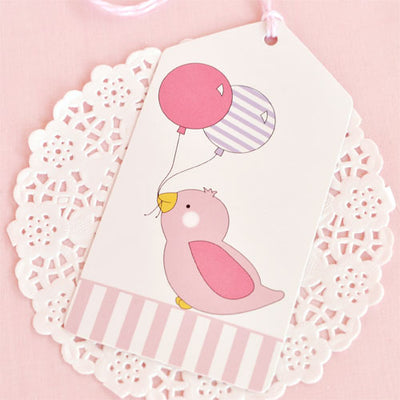 Pink Bird Tag - Pack of 12